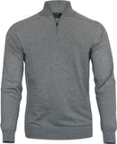 Hovedminiatyrbilde av Grey Melange Nimbus Brighton Bomull og Nylon 1/4-Zip Strikkegenser