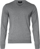 Hovedminiatyrbilde av Grey Melange Nimbus Brighton Bomull og Nylon V-Neck  Strikkegenser