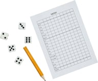 Miniatyrbilde 1 av 1-136-npl1055 Yatzy i gaveeske