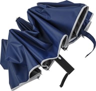 Miniatyrbilde 2 av Marineblå Sammenleggbar Automatisk Paraply med Refleks og Nødhammer