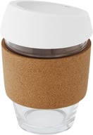 Miniatyrbilde 3 av Hvit Lidan 360 ml Borosilikatglass med korkgrep Termokopp