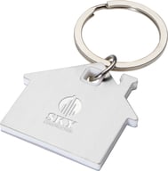 Miniatyrbilde 4 av Blå Nook Rustfritt Stål Husformet  Nøkkelring