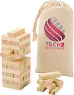 Miniatyrbilde 4 av Naturhvit Jumble Tre Stablespill