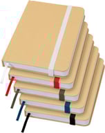 Miniatyrbilde 3 av Havblå Reed A6 Resirkulert Notatbok med Hardt Omslag og Blanke sider