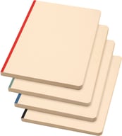 Miniatyrbilde 3 av Havblå Liliana A5 RPET Linjert Notatbok med Mykt Omslag