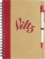 Miniatyrbilde 5 av Lilla/Naturhvit Priestly Resirkulert Notatbok med Penn