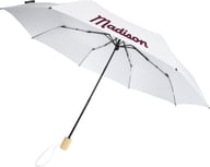 Miniatyrbilde 6 av Hvit Birgit 21" RPET Stormsikker Sammenleggbar Paraply