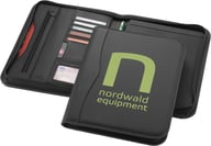 Miniatyrbilde 5 av Solid svart Ebony A4 Dokumentmappe med Glidelås