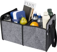 Miniatyrbilde 3 av Mellomgrå Felta GRS Resirkulert Filt Sammenleggbar Bagasjerom Organisator