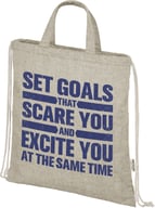 Miniatyrbilde 4 av Melert blå Pheebs 150 g/m2 Aware™ Resirkulert Bomull og Polyester 6L Gympose