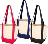 Miniatyrbilde 3 av Marineblå/Naturhvit Sam 320 g/m² Resirkulert Bomull Handlenett