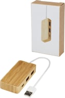 Miniatyrbilde 4 av Naturhvit Tapas Bambus USB 2.0 Hub