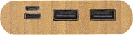 Miniatyrbilde 6 av Naturhvit Tulda 10.000 mAh Bambus Powerbank
