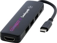 Miniatyrbilde 6 av Solid svart Loop RCS Resirkulert Plast Multimedieadapter USB 2.0-3.0 med HDMI Port