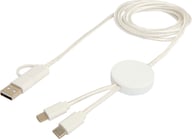 Miniatyrbilde 3 av Hvit Citala 5-i-1 Resirkulert Plast Ladekabel med 27W Hurtiglading