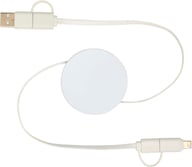 Miniatyrbilde 1 av Hvit Citala 5-i-1 Resirkulert Plast Uttrekkbar Ladekabel med 40W Hurtiglading