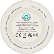 Miniatyrbilde 1 av Hvit Freal Resirkulert Plast 15W Trådløs Ladeplate