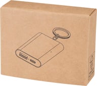 Miniatyrbilde 6 av Sølv Arcturus 2000 mAh mobillader i resirkulert aluminium med nøkkelring