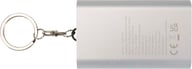 Miniatyrbilde 2 av Sølv Arcturus 2000 mAh mobillader i resirkulert aluminium med nøkkelring