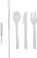 Miniatyrbilde 3 av Hvit Runa Bestikksett med Bambuslokk