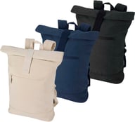 Miniatyrbilde 3 av Marineblå Recanvas 14" GRS resirkulert ryggsekk med rulletopp, 16 L