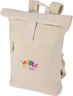 Miniatyrbilde 7 av Marineblå Recanvas 14" GRS resirkulert ryggsekk med rulletopp, 16 L