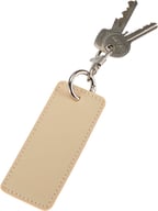 Miniatyrbilde 3 av Grå Resi Plus Resirkulert PU Nøkkelring med Firkantet Anheng