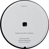 Miniatyrbilde 1 av Solid svart Brite-Mat® Resirkulert Rund Glassbrikke