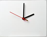 Miniatyrbilde 1 av Solid svart Brite-Clock® Rektangulært Veggur