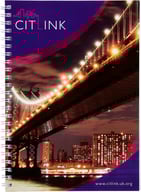 Miniatyrbilde 2 av Hvit Desk-Mate® A5 Notatbok med Spiral