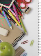 Miniatyrbilde 1 av Hvit Wire-o A4 Notisbok Hardt Omslag