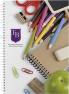 Miniatyrbilde 2 av Hvit Wire-o A4 Notisbok Hardt Omslag