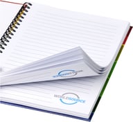 Miniatyrbilde 4 av Hvit Wire-o A5 Notisbok Hardt Omslag