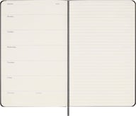 Miniatyrbilde 4 av Solid svart Moleskine 12M Kalender L med Ukesoversikt uten Datoer med Hardt Omslag