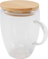 Miniatyrbilde 2 av Transparent klar Seasons Leona 350 ml Bambuslokk Glasskopp