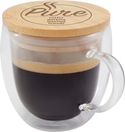 Miniatyrbilde 4 av Transparent klar Seasons Lenora 250 ml Bambuslokk Glasskopp