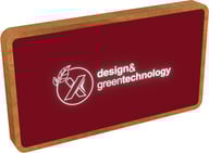 Miniatyrbilde 1 av Mellomrød/Tre SCX.design P36 5000 mAh Lysende Logo Trådløs Powerbank