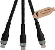 Miniatyrbilde 4 av Pistolmetall SCX.design C53 100 W RPET 5-i-1 Ladekabel