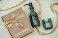 Miniatyrbilde 4 av Skogsgrønn WELLmark Discovery 200 ml Mørk Ravduft Håndsåpe og 150 g Duftlys