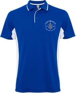 Miniatyrbilde 2 av Hvit/Kongeblå Roly Montmelo Unisex Teknisk  Poloskjorte