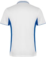 Miniatyrbilde 1 av Hvit/Kongeblå Roly Montmelo Unisex Teknisk  Poloskjorte