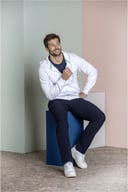 Miniatyrbilde 5 av Hvit Elevate Ruby organisk resirkulert hettejakke herre