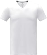 Miniatyrbilde 1 av Hvit Elevate Somoto kortermet t-skjorte med V-hals for herre