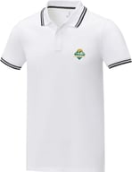 Miniatyrbilde 4 av Hvit Elevate Amarago kortermet polo med kontrastfarge herre