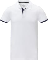 Miniatyrbilde 1 av Hvit Elevate Morgan kortermet polo med kontrastfarge herre