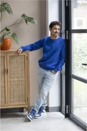 Miniatyrbilde 5 av Blå Elevate Zenon collegegenser til herre