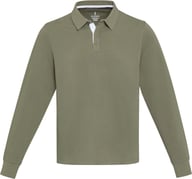 Miniatyrbilde 1 av Grønn Elevate Clyde unisex organic rugby polo sweatshirt