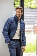 Miniatyrbilde 6 av Marineblå Elevate Athenas resirkulert vattert jakke herre