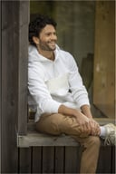 Miniatyrbilde 4 av Hvit Elevate Sayan anorakk-/hettegenser herre