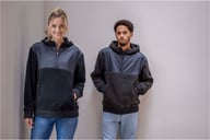 Miniatyrbilde 5 av Solid svart Elevate Evans unisex resirkulert sherpa fleecejakke